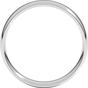 14K White Gold Comfort-Fit Lightweight European-Style Band