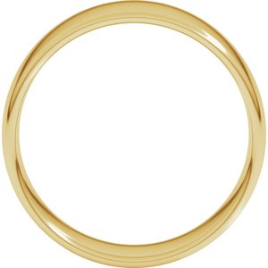 18K Yellow Or White Or Rose Gold Lightweight Comfort-Fit European-Style Band
