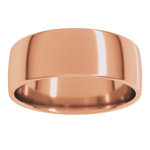 18K Yellow Or White Or Rose Gold Lightweight Comfort-Fit European-Style Band