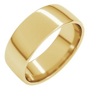 18K Yellow Or White Or Rose Gold Lightweight Comfort-Fit European-Style Band