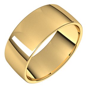 18K Yellow Or White Or Rose Gold Lightweight Comfort-Fit European-Style Band