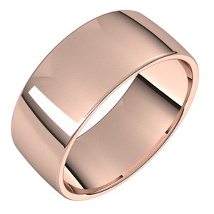 18K Yellow Or White Or Rose Gold Lightweight Comfort-Fit European-Style Band
