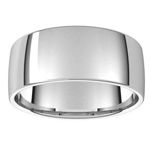 18K Yellow Or White Or Rose Gold Lightweight Comfort-Fit European-Style Band