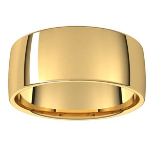 18K Yellow Or White Or Rose Gold Lightweight Comfort-Fit European-Style Band