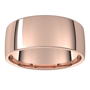 18K Yellow Or White Or Rose Gold Lightweight Comfort-Fit European-Style Band