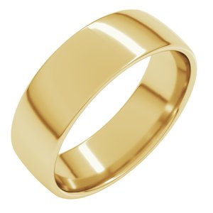 18K Yellow Or White Or Rose Gold Lightweight Comfort-Fit European-Style Band