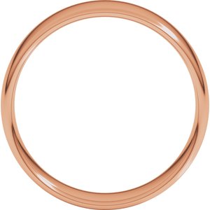 18K Yellow Or White Or Rose Gold Lightweight Comfort-Fit European-Style Band