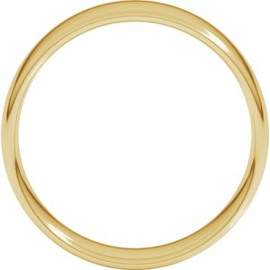18K Yellow Or White Or Rose Gold Lightweight Comfort-Fit European-Style Band