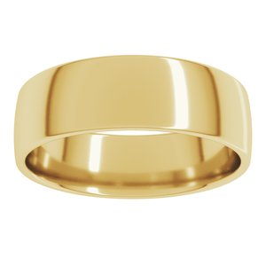10K Yellow Gold Comfort-Fit Lightweight European-Style Band