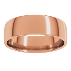 18K Yellow Or White Or Rose Gold Lightweight Comfort-Fit European-Style Band