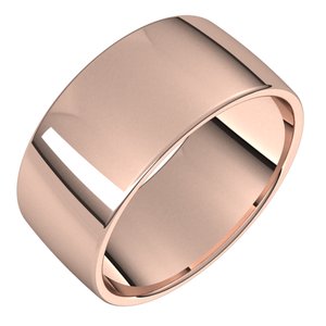 18K Yellow Or White Or Rose Gold Lightweight Comfort-Fit European-Style Band