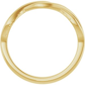 14K Yellow Gold Polished Twisted Ring Size 7