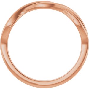 14K Rose Gold Polished Twisted Ring Size 7