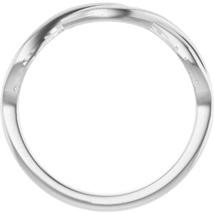 Sterling Silver Polished Twisted Ring Size 7