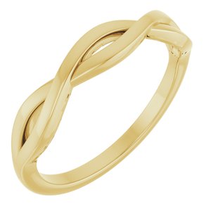 14K Yellow Gold Polished Twisted Ring Size 7