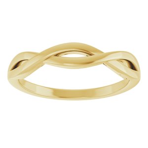 14K Yellow Gold Polished Twisted Ring Size 7