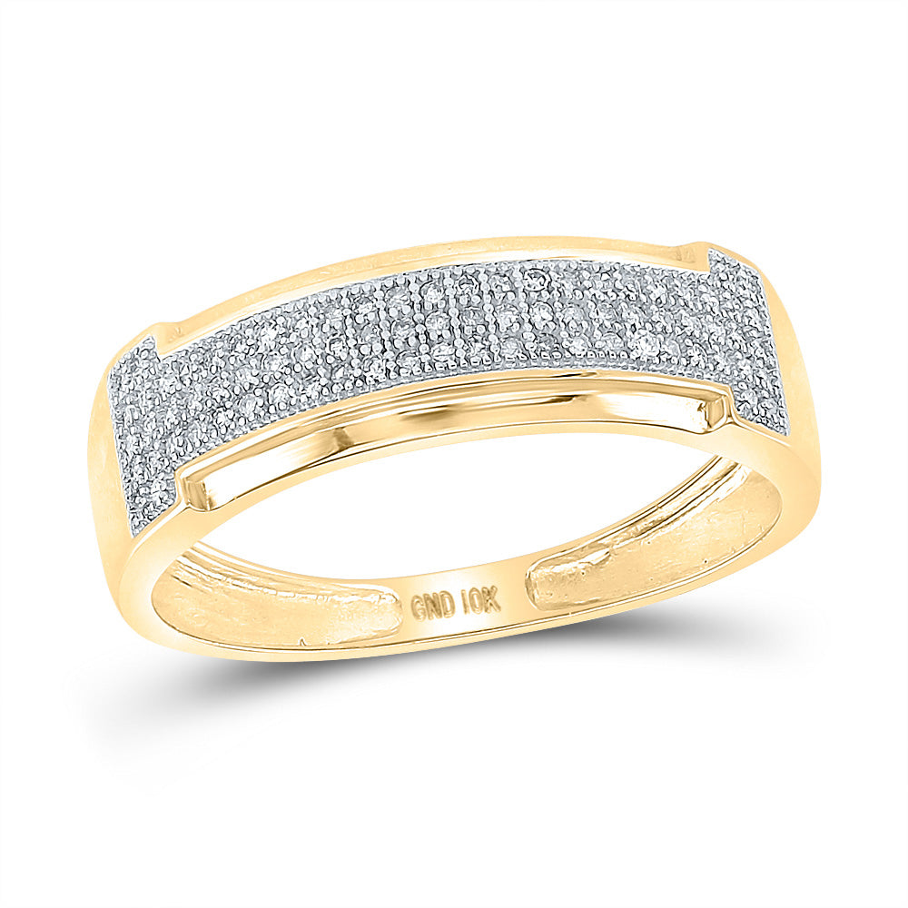 10K Yellow Or White Gold  His Hers Round Diamond Heart Matching Wedding Set 1/2 Cttw, Womens Size: 5-10, Mens Size: 7-13
