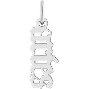 Sterling Silver Polished Gothic Zodiac Pendant