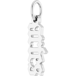 Sterling Silver Polished Gothic Zodiac Pendant