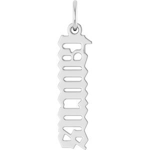 Sterling Silver Polished Gothic Zodiac Pendant