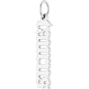 Sterling Silver Polished Gothic Zodiac Pendant