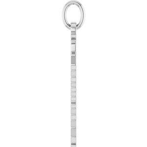 Sterling Silver Polished Gothic Zodiac Pendant