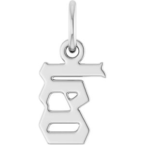 Sterling Silver Polished Gothic Zodiac Pendant