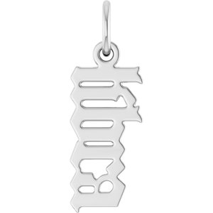 Sterling Silver Polished Gothic Zodiac Pendant