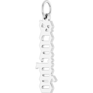 Sterling Silver Polished Gothic Zodiac Pendant