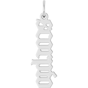 Sterling Silver Polished Gothic Zodiac Pendant