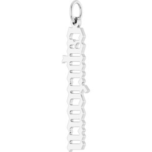 Sterling Silver Polished Gothic Zodiac Pendant