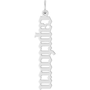 Sterling Silver Polished Gothic Zodiac Pendant