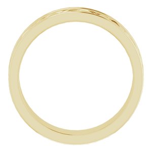 10k Yellow Or White Or Rose Gold Woven-Design Comfort-Fit Flat Band