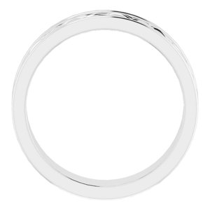 Platinum Woven-Design Comfort-Fit Flat Band