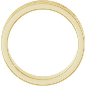 14k Yellow Or White Or Rose Gold Woven-Design Comfort-Fit Flat Band