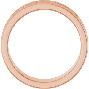 10k Yellow Or White Or Rose Gold Woven-Design Comfort-Fit Flat Band