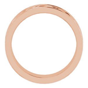 10k Yellow Or White Or Rose Gold Woven-Design Comfort-Fit Flat Band