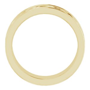 10k Yellow Or White Or Rose Gold Woven-Design Comfort-Fit Flat Band
