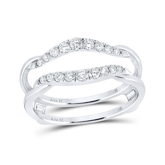 14K Yellow Or White Gold  Womens Round Diamond Wrap Ring Guard Enhancer 1/3 Cttw, Womens Size: 5-10