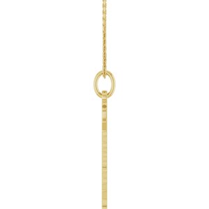 14K Yellow Gold 18 In Polished Gothic Zodiac Necklace