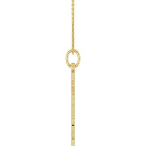 14K Yellow Gold 18 In Polished Gothic Zodiac Necklace