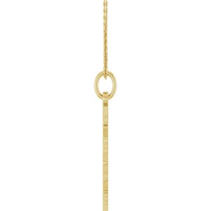 14K Yellow Gold 18 In Polished Gothic Zodiac Necklace