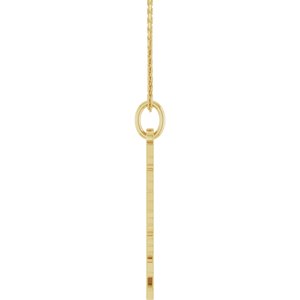 14K Yellow Gold 18 In Polished Gothic Zodiac Necklace