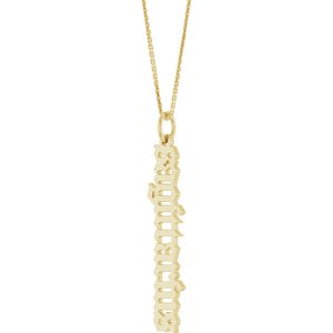14K Yellow Gold 18 In Polished Gothic Zodiac Necklace
