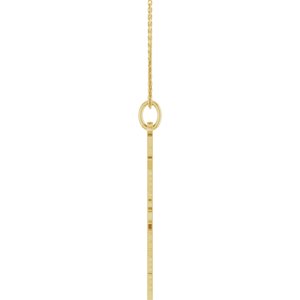 14K Yellow Gold 18 In Polished Gothic Zodiac Necklace