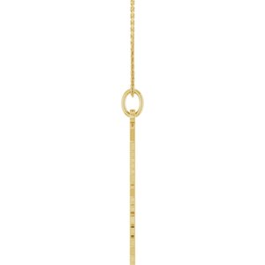 14K Yellow Gold 18 In Polished Gothic Zodiac Necklace