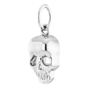 Sterling Silver 12.75 X 5.7 Mm Polished Skull Pendant