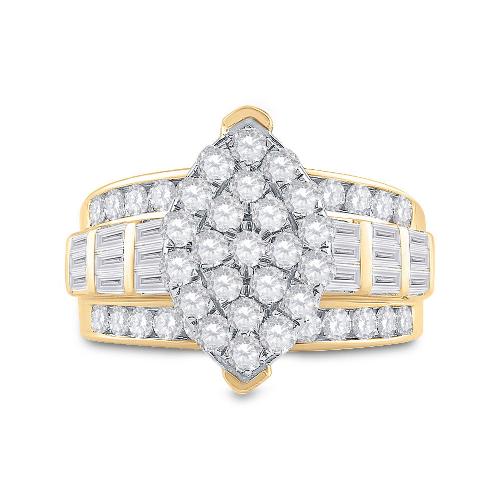 10K White Or Yellow Gold Diamond Oval Cluster Bridal Wedding Engagement Ring , Womens Size: 5-10
