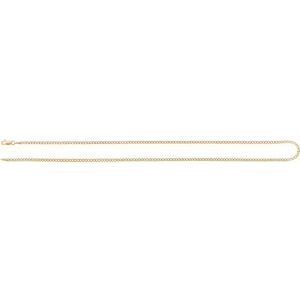 14K Yellow Gold Curb Chain, Length: 24 In, Width: 2.35 Mm