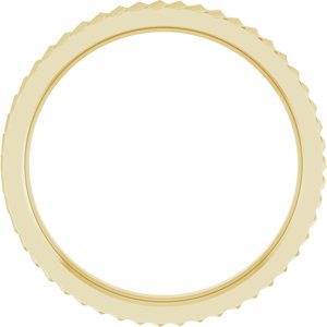 14k Yellow Or White Or Rose Gold Diagonal Grooved Flat Band